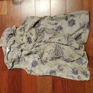 CaBI silk flowered top